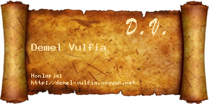 Demel Vulfia névjegykártya